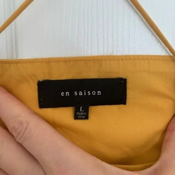 En Saison - yellow midi dress (large) - Picture 15 of 15